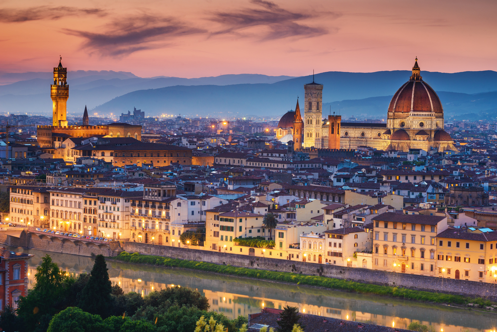 A view from above of Florence